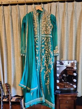 Teal Wedding Salwar Suit